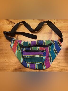 Boho Hippie Fanny Pack Print Adjustable Waist Strap Hip Vintage Side Bag